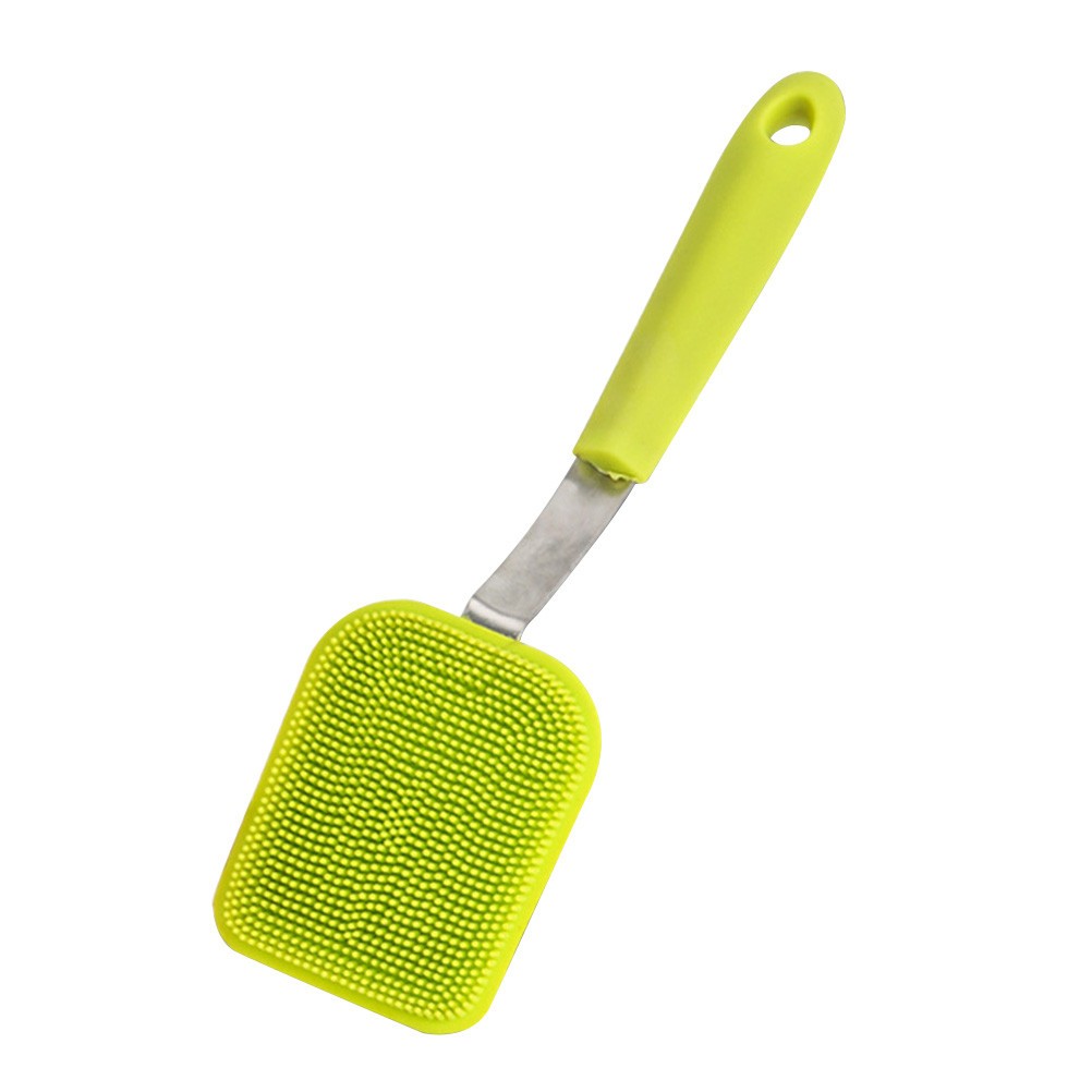2 Pack Silicone Scrubber Dishwashing Brushes Durable Reusable Green Non Toxic