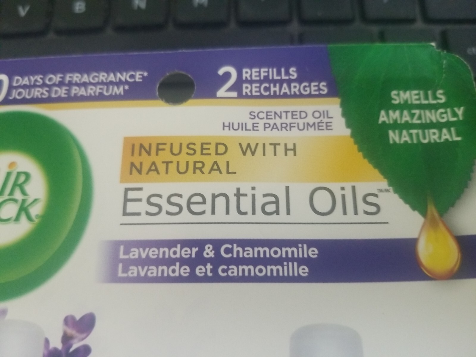 AIRWICK LAVENDER SCENTED, NATURAL ESSENTIAL OILS (2-0.67 oz REFILL PER PACK)