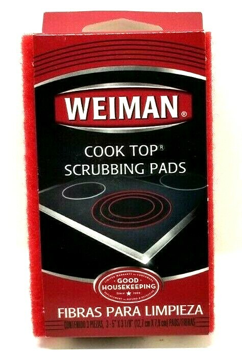 Weiman Cook Top Scrubbing Pads 3-count package Kitchen Organization Cleaning