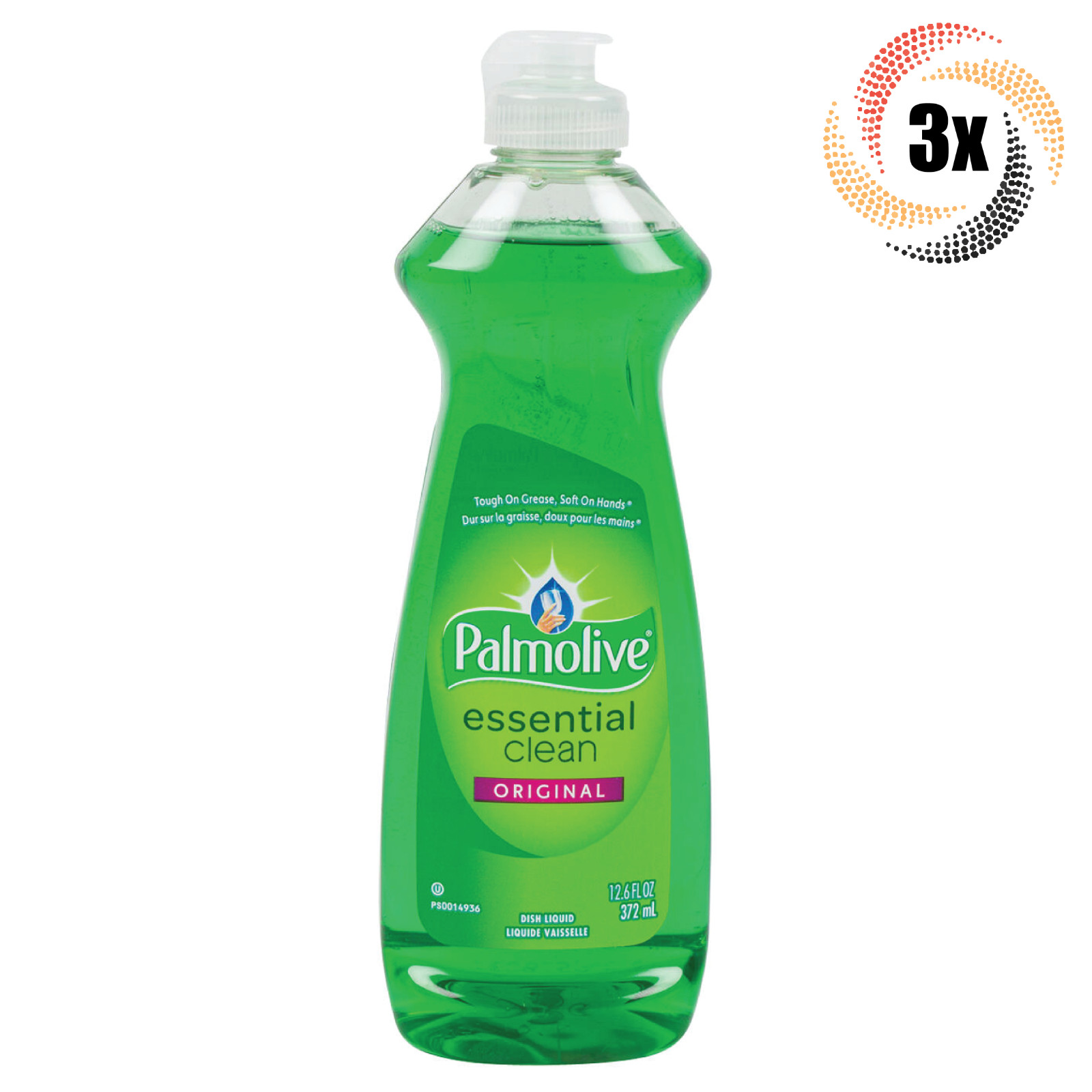 3x Bottles Palmolive Essential Clean Original Liquid Dish Soap | 12.6 fl oz