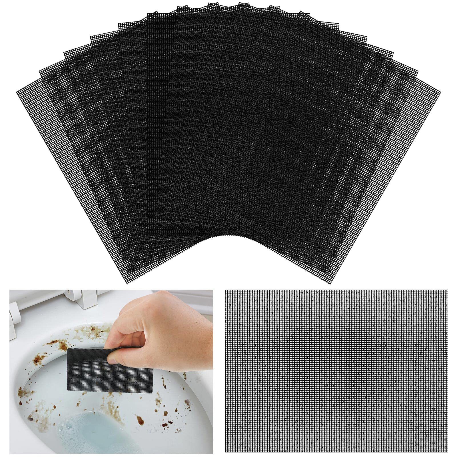 Flexible Scrubbing Screen For Household Cleaning Toilet Ring Remover 5.5 X 4 Inc