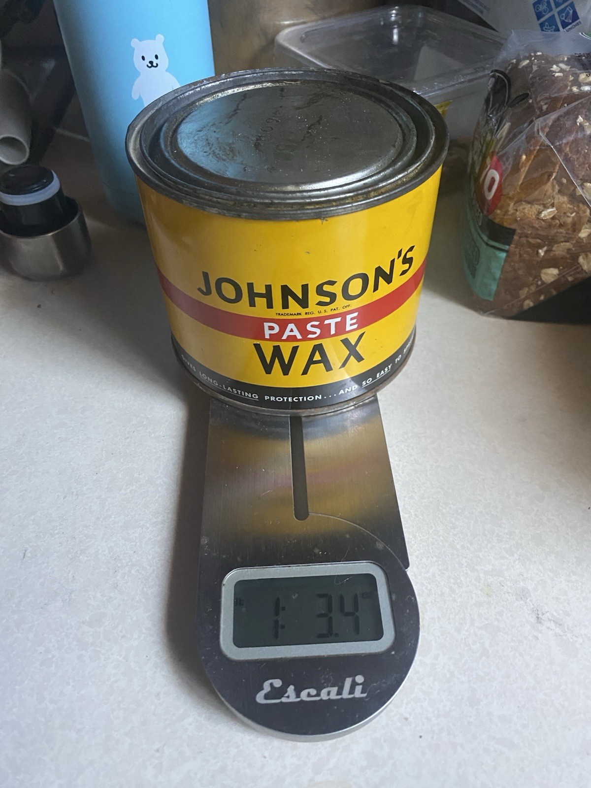 Original Formula Johnson’s Paste Wax – Mostly Full – 19.4 oz – 1950s VTG