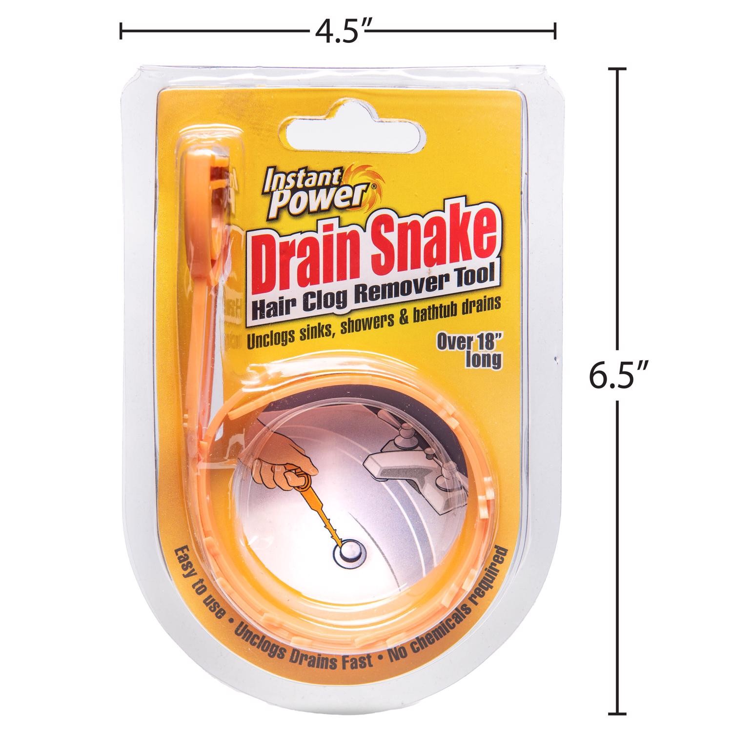 Instant Power 2301 Drain Snake Hair Clog Remover Tool 20 in.