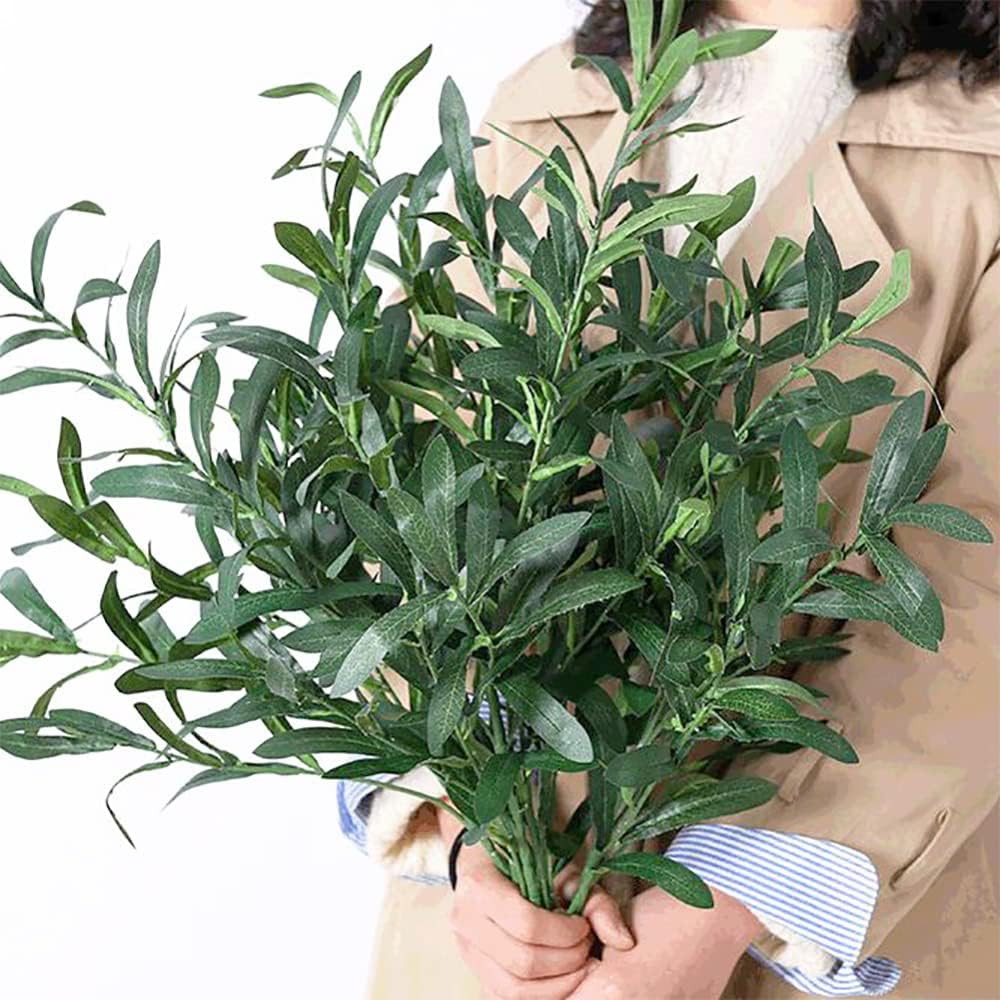 Szjias Olive Branches for Vases Faux Olive Branch Fake Olive Tree Branches Olive