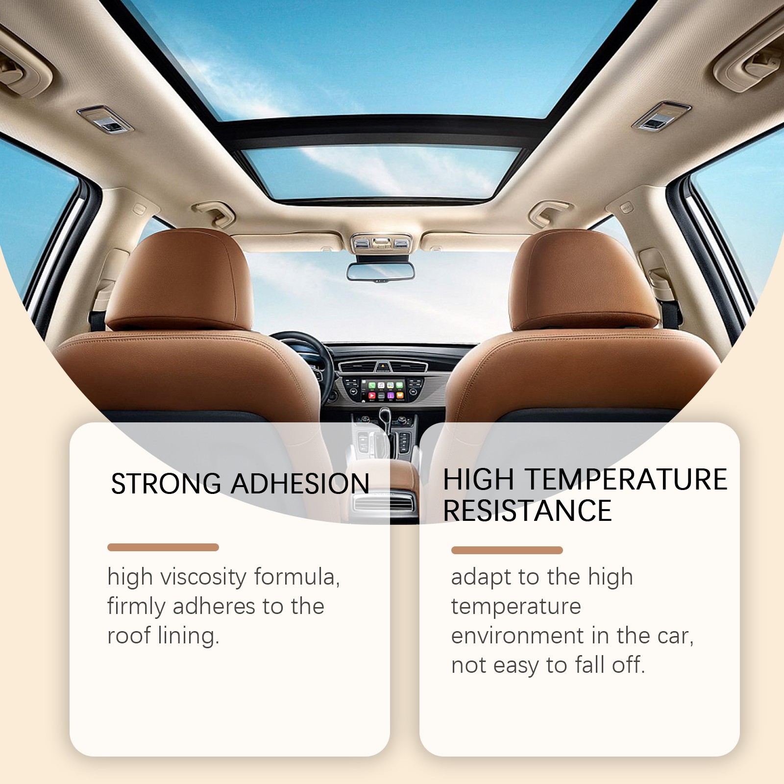 Headliner Adhesive – High Temperature Flexible Fabric Glue for Car Roof Repair