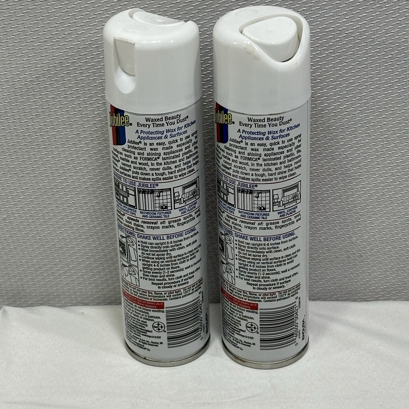 VTG Jubilee Clear Shine Johnson Wax Kitchen Appliance Polish Surface Set of 2