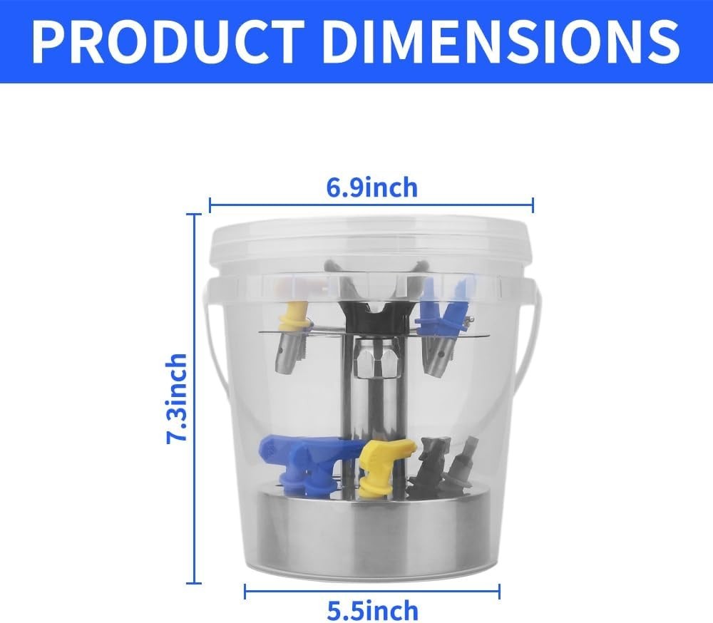 1 Gallon Stainless Steel Spray Tips Organizer Keeps Equipment Clean Efficiently