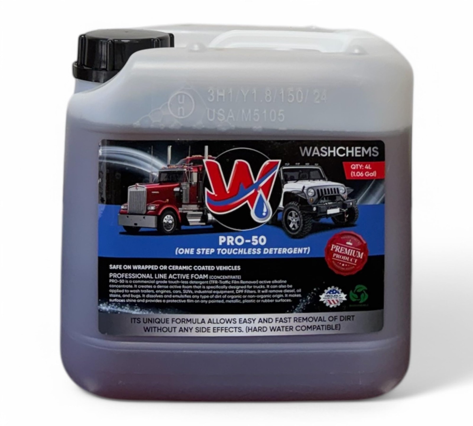 Ash Chems Pro 50 Touchless Car Ash Detergent Soap Concentrate No Brushing Commer