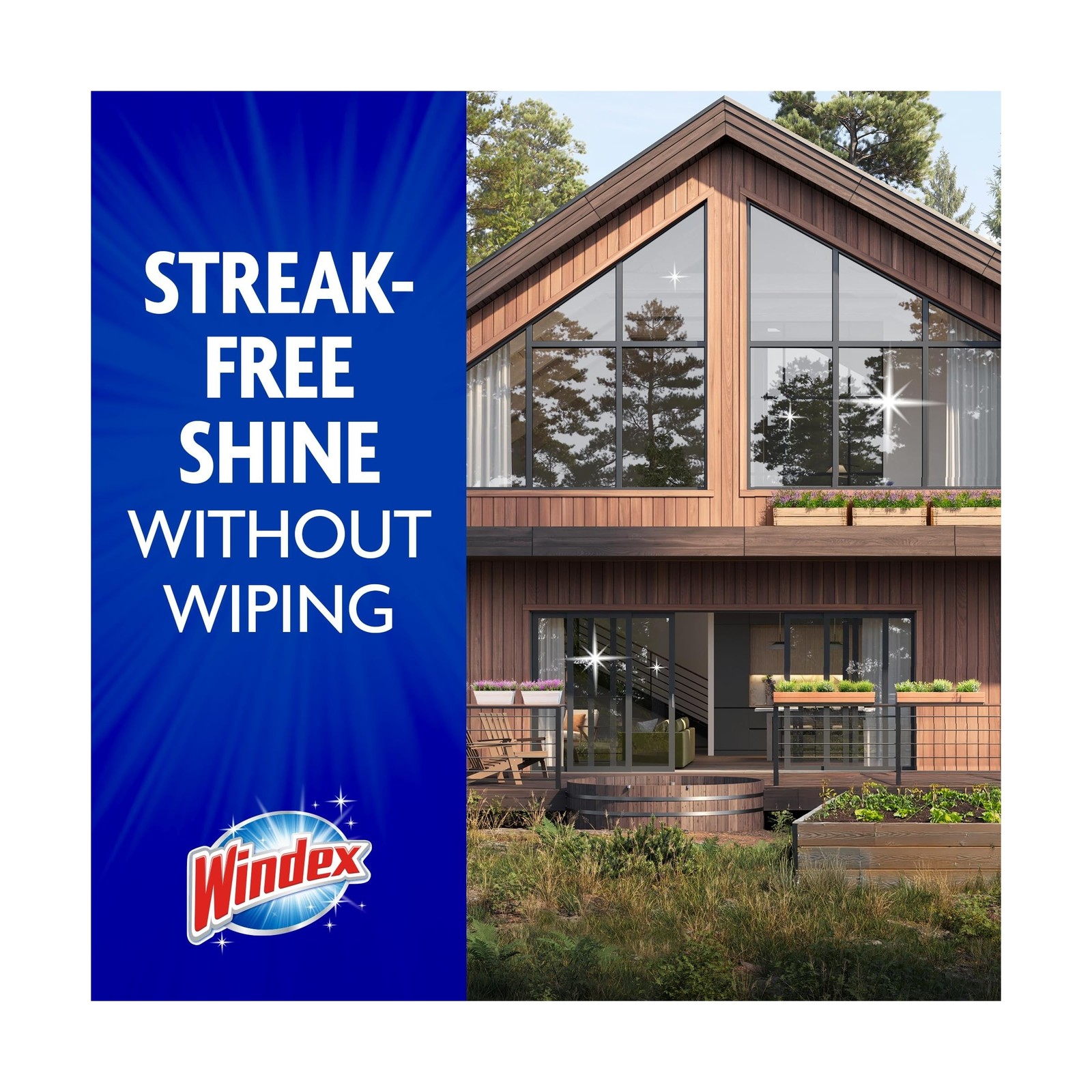 Windex Outdoor Window and Glass Cleaner for Hose Ammonia Free, Concentrated F…