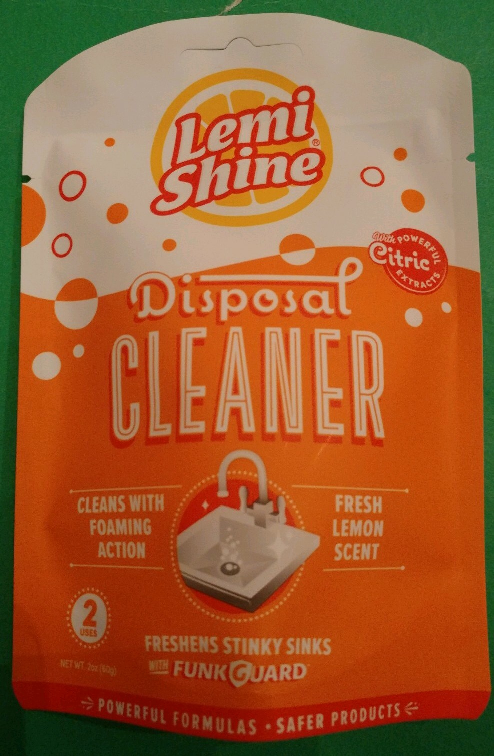 Lemi Shine Disposal Cleaner Cleaning Pods 2 oz packet 2 uses