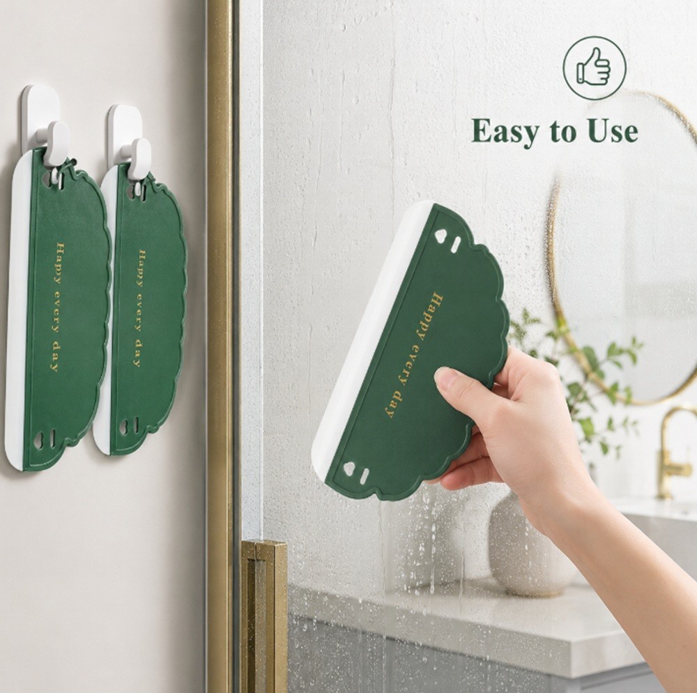 3-Piece Glass Window Mirror Car Squeegee – Wall Soap Cleaner Shower Wiper Brush