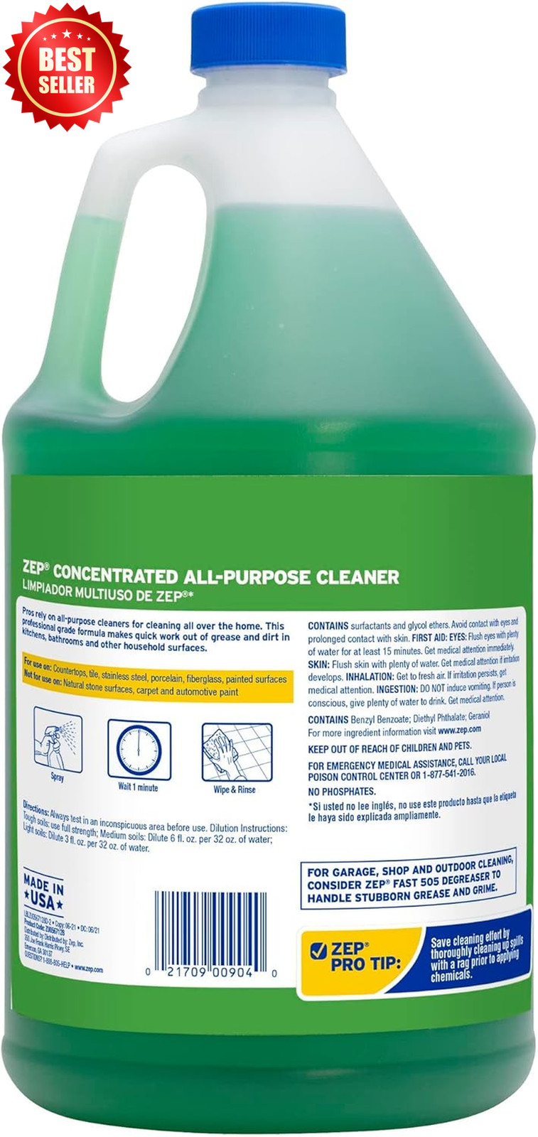 1 GAL Heavy Duty Cleaner Degreaser Industrial All Purpose Kitchen Floor US