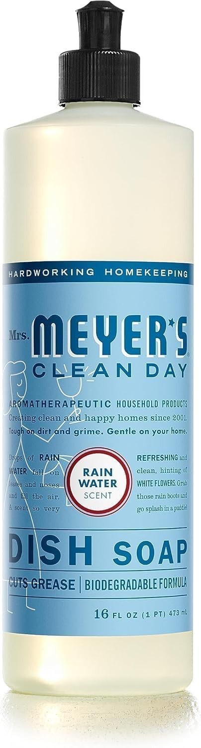 Liquid Dish Soap, Biodegradable Formula, Rain Water, 16 Fl
