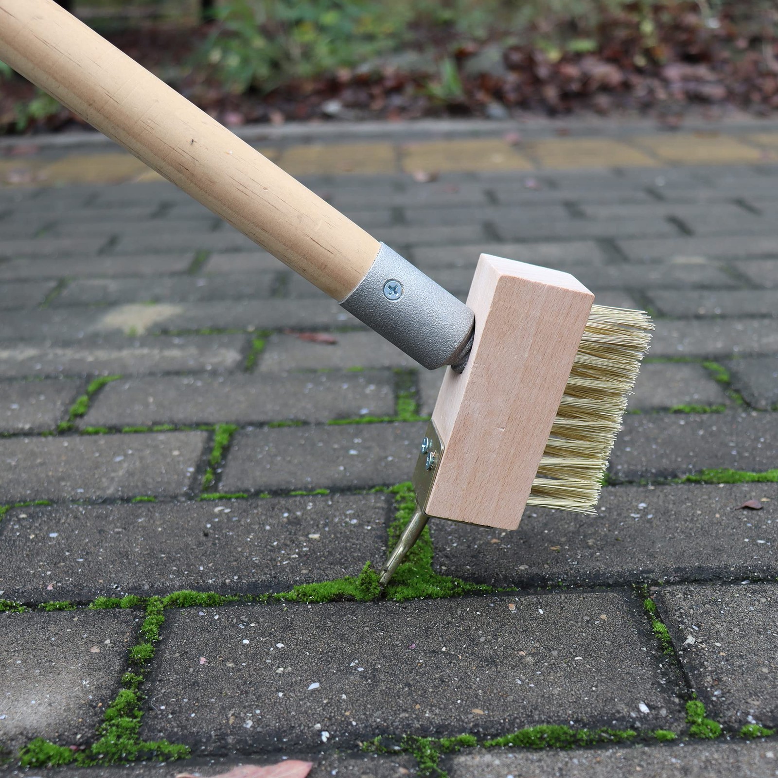 Moss & Weed Remover Brush Set for Decks, Pavers, Patios, Walkways & Grout
