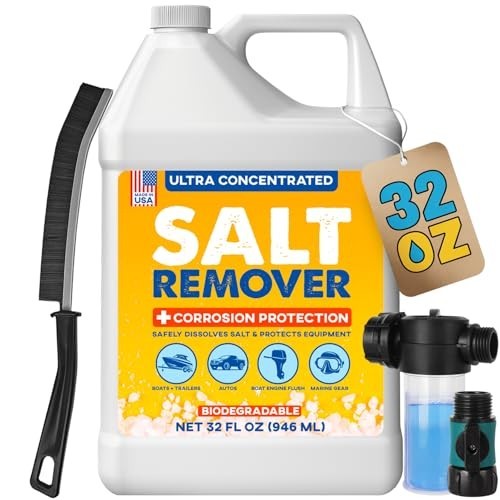 Concentrated Salt Remover & Corrosion Protection – 32 Oz Cleaner for Boats, Cars