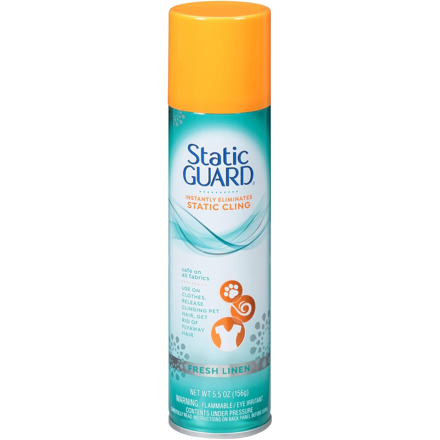 Static Guard Anti-Static Spray Fresh Linen Scent 5.5 oz Fabric Cling Remover