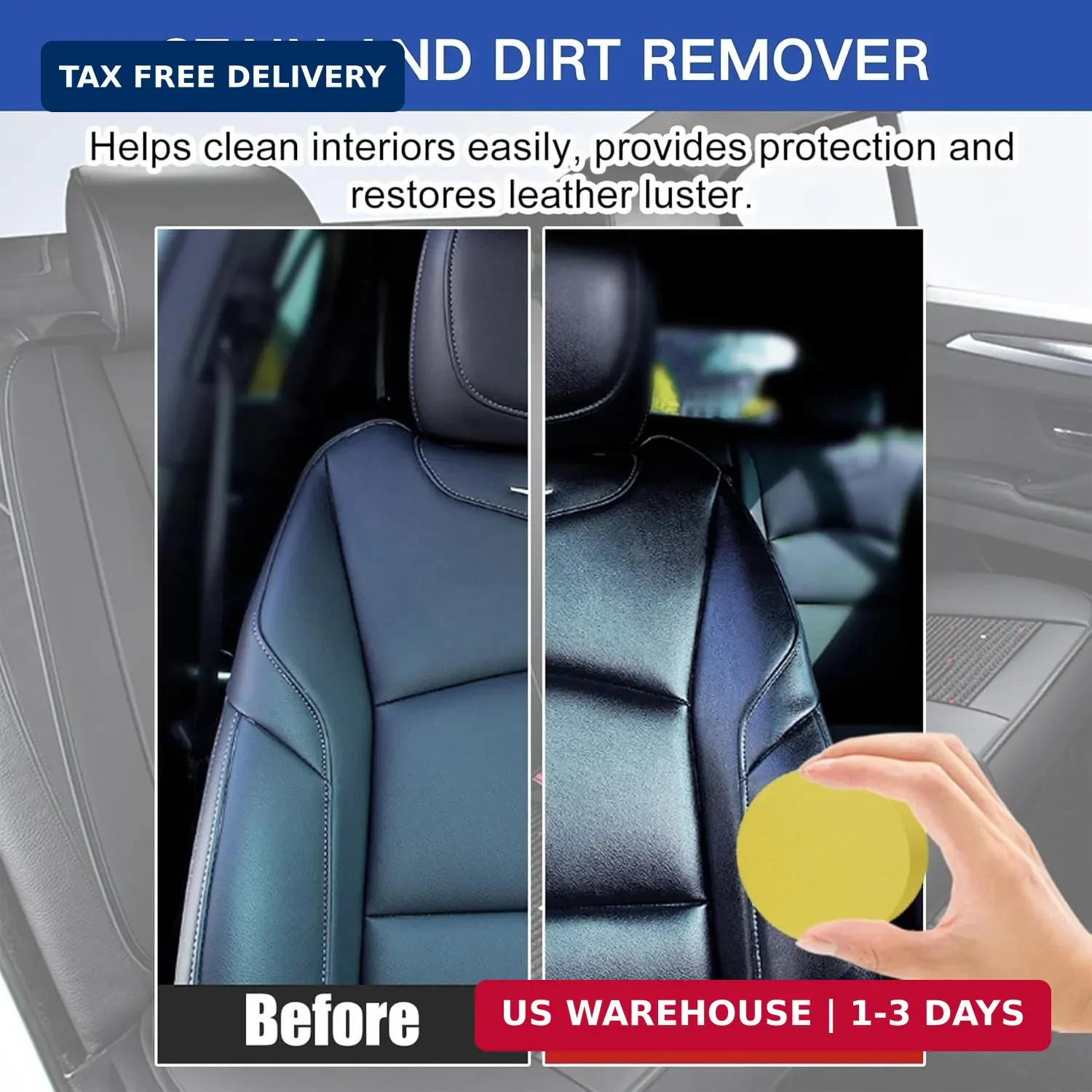 Leader Cleaning and Care Cream, Leather Cleaning Cream for Car Interior, Multifu