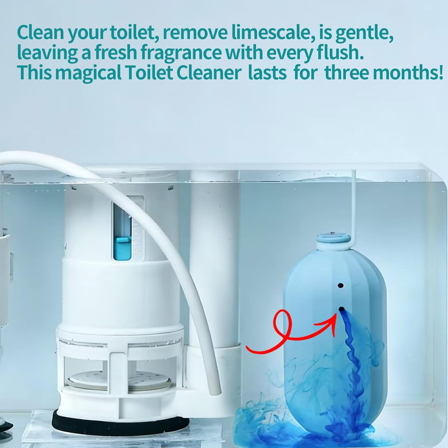 Automatic Toilet Bowl Cleaner, Long Lasting Toilet Tank Cleaner Tablets in Bottl