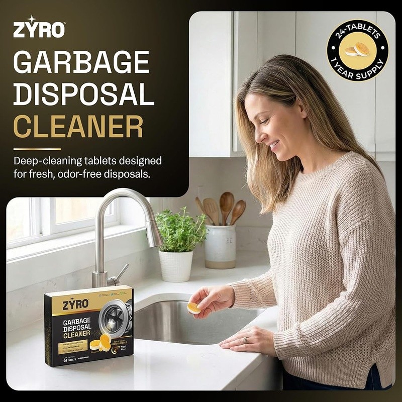 Citrus Foaming Tablets Garbage Disposal Cleaner Odor Neutralizer Fresh Scent New