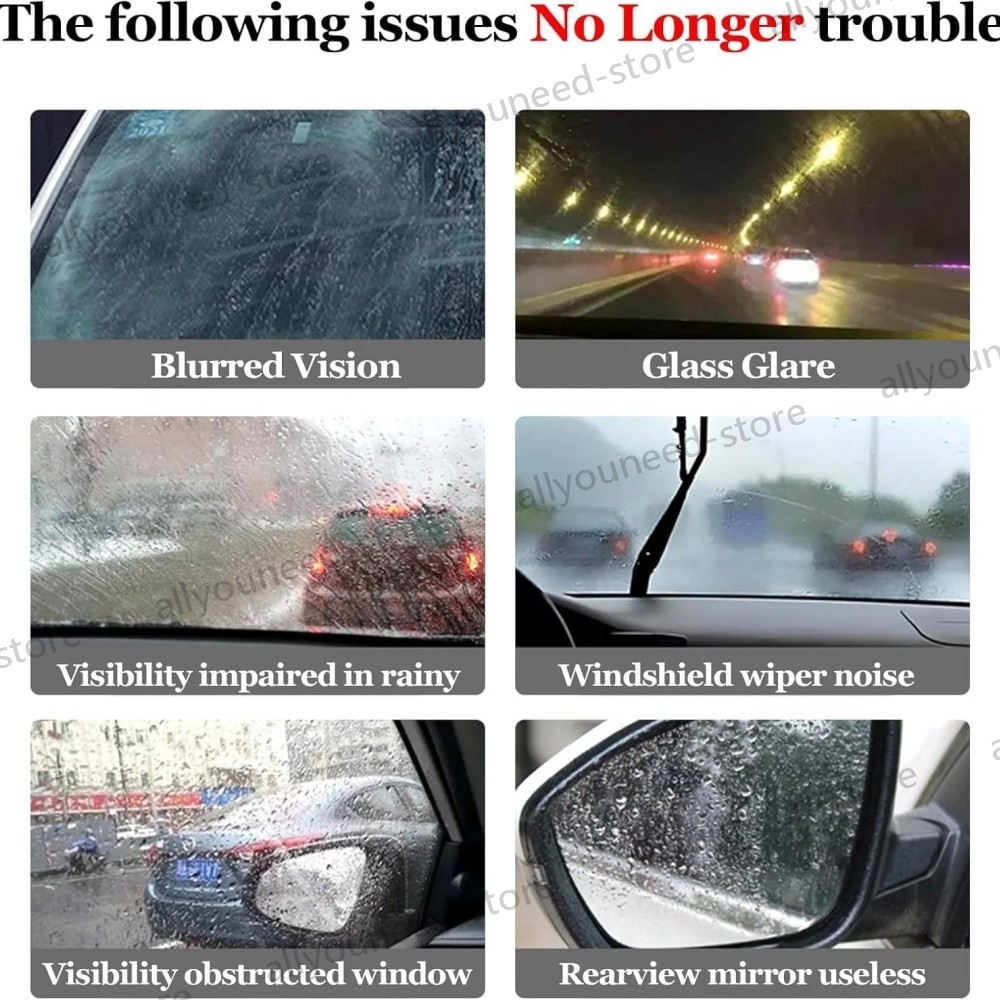 3Pack Car Windshield Glass Emulsion Cleaner, 100ml Auto Oil Film Remover