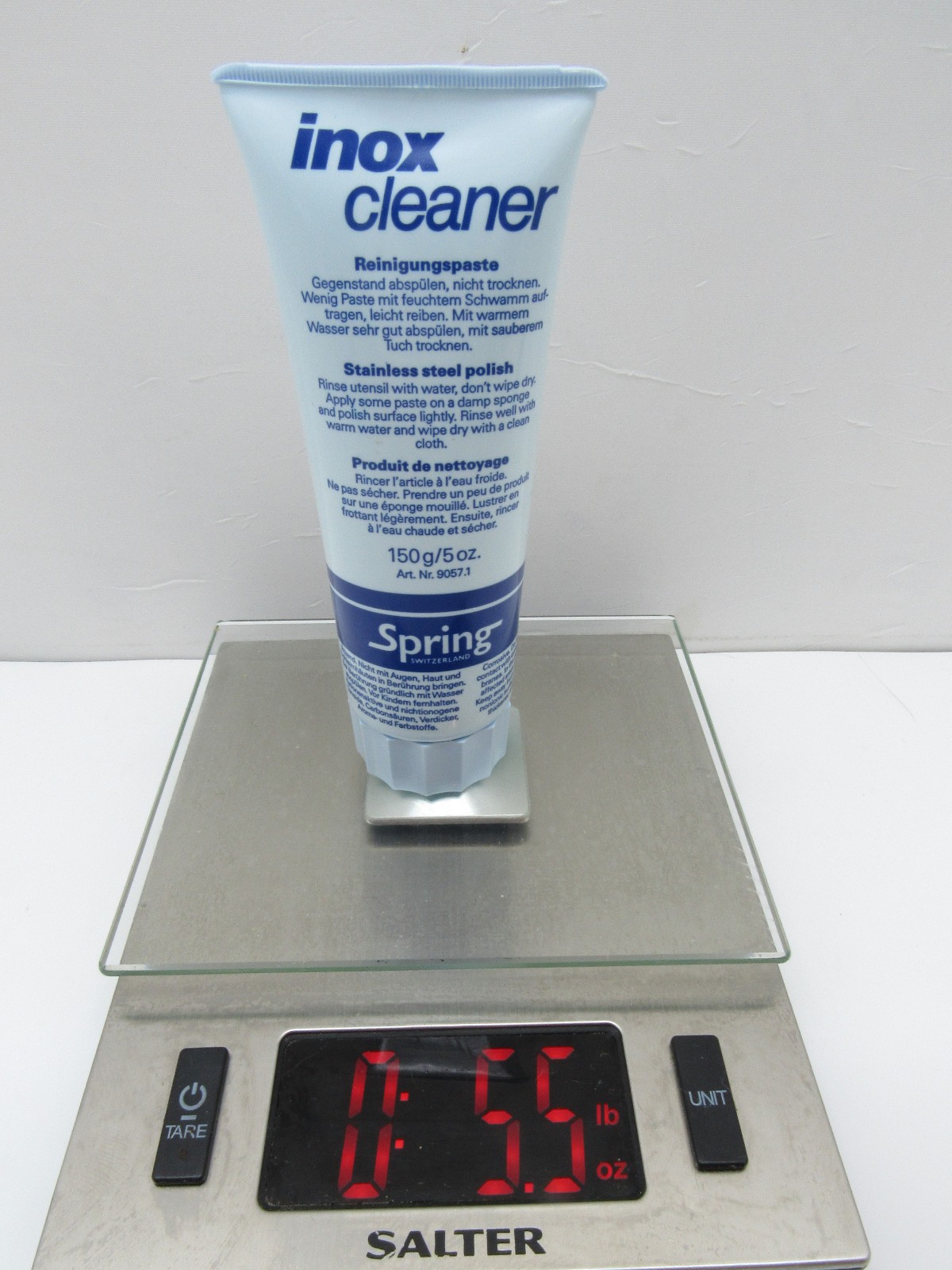 Spring Switzerland Stainless INOX Cream Stainless Steel Cleaner 150g 5oz NEW