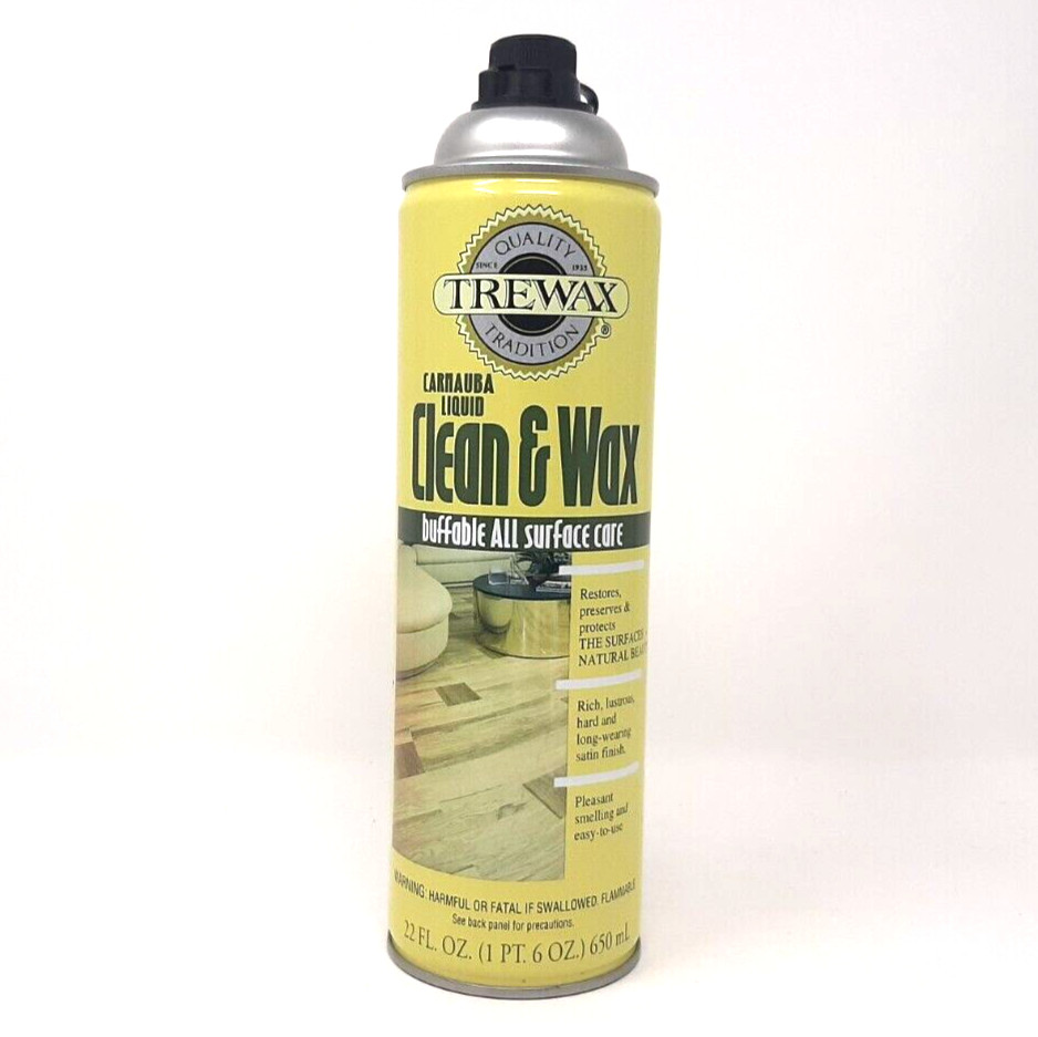 Trewax Clean & Wax Carnauba Liquid Buffable Wood Floor Care 22 Oz Can Paneling