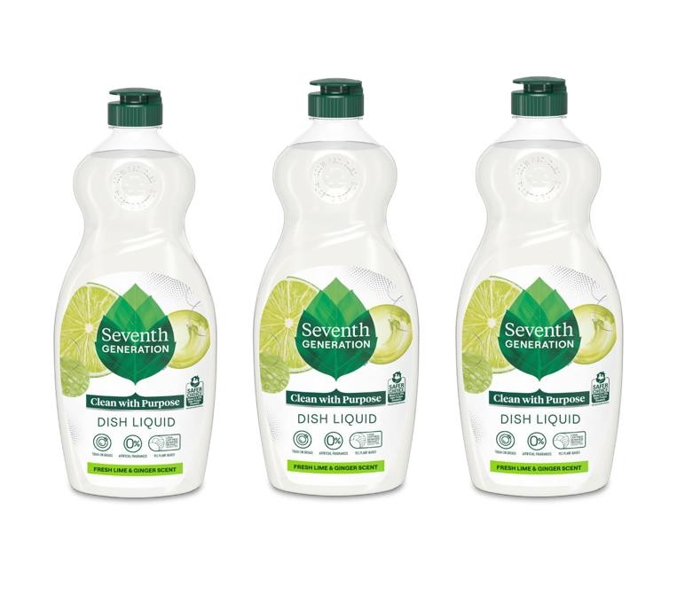 Seventh Generation Fresh Lime Ginger Dishwashing Soap/Detergent Soap 19oz 3 Pack
