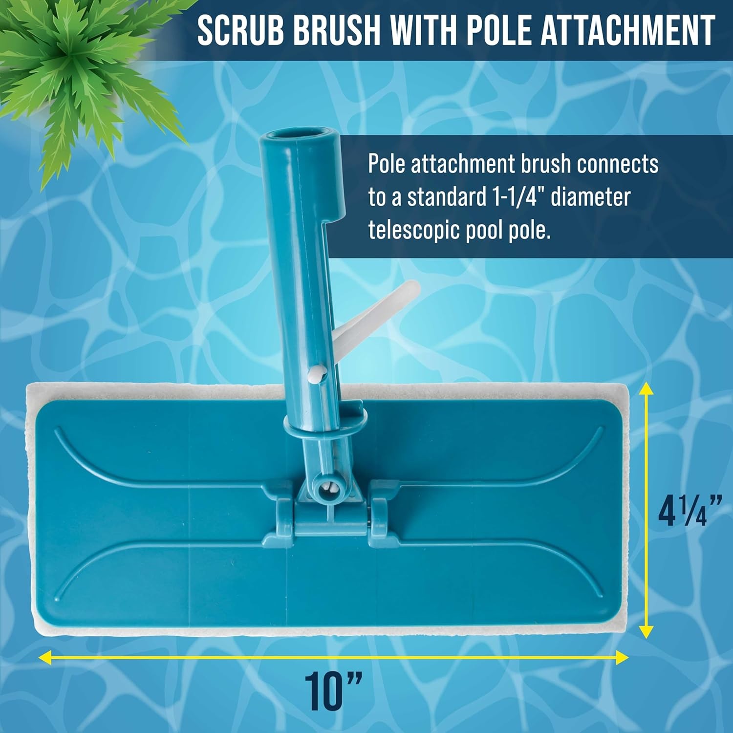 Hand-Held and Pool Pole Attachment Scrub Brushes – Surface Scrubbing Scouring