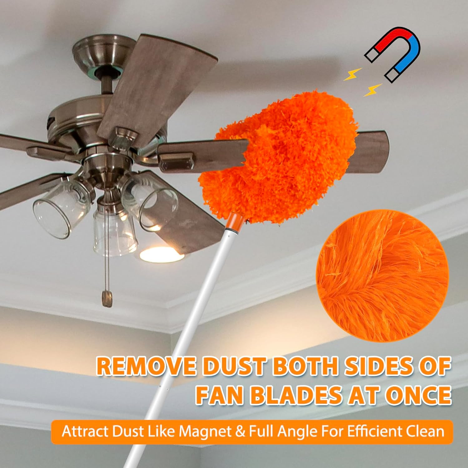 Ceiling Fan Cleaner Duster High Ceiling Extended Fan Blade Cleaner from 13 to 50