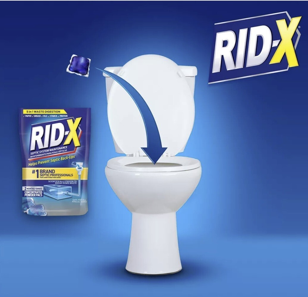 Rid-X 3 Pack Septic Tank System Treatment Maintenance 3.2oz , 3 Monthly Doses