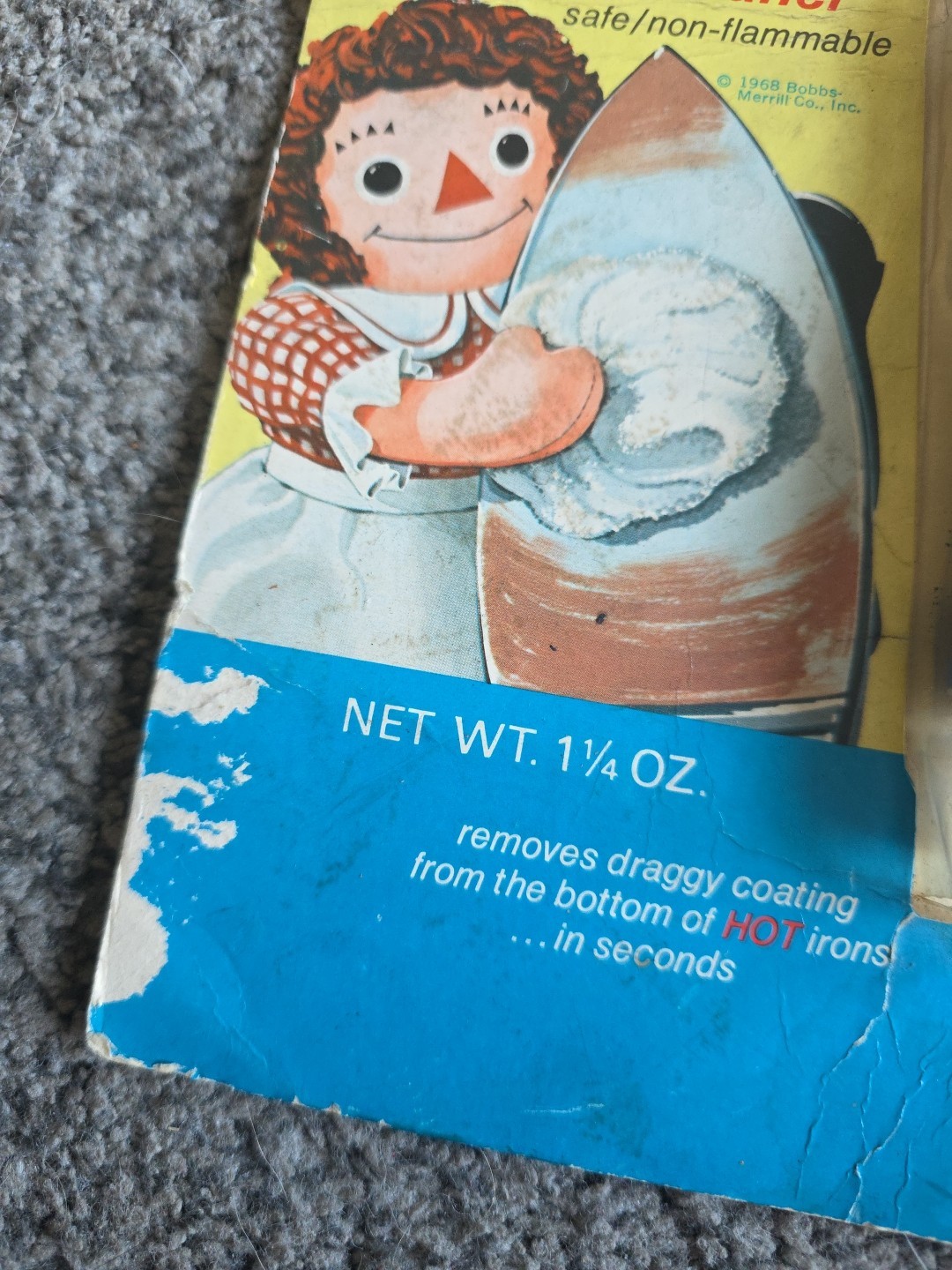 Raggedty Ann Hot Iron Cleaner Vintage Sealed 1968 Package NEW Advertising