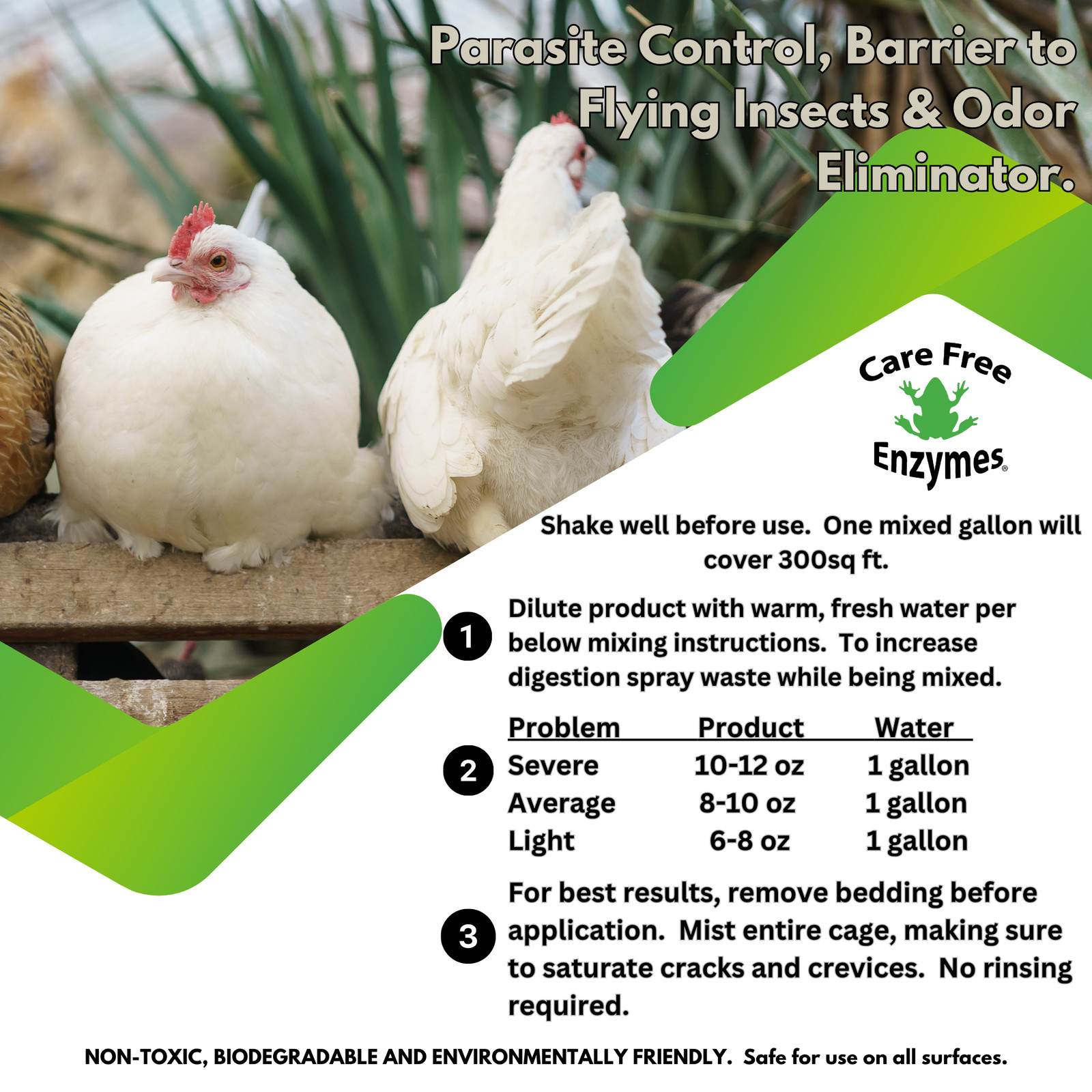 Natural Chicken Coop Cleaner & Deodorizer | Healthy Pen | 32 oz, 33.9 oz & 1 Gal
