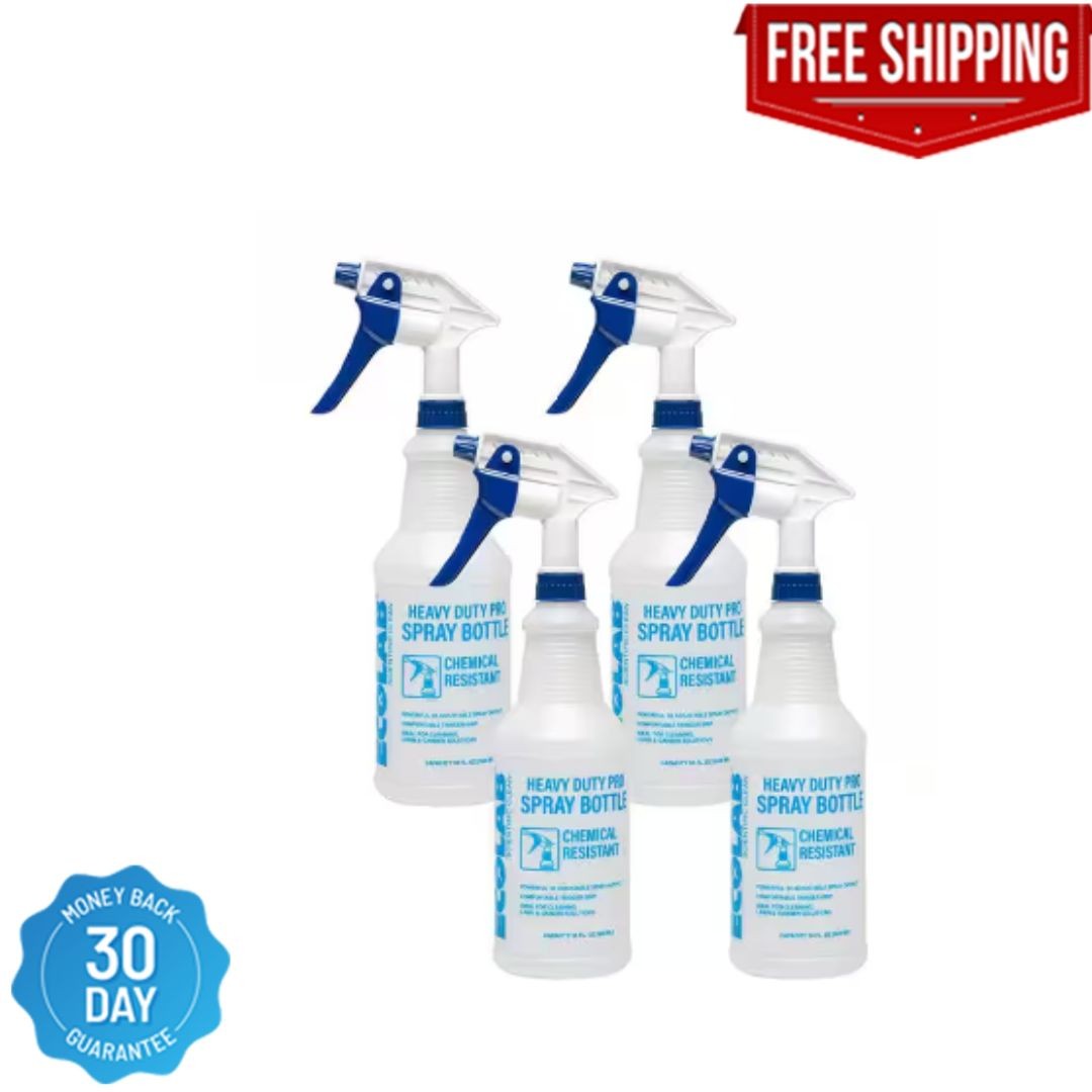 ECOLAB 32 oz. Heavy-Duty Pro Spray Bottle (4-Pack)