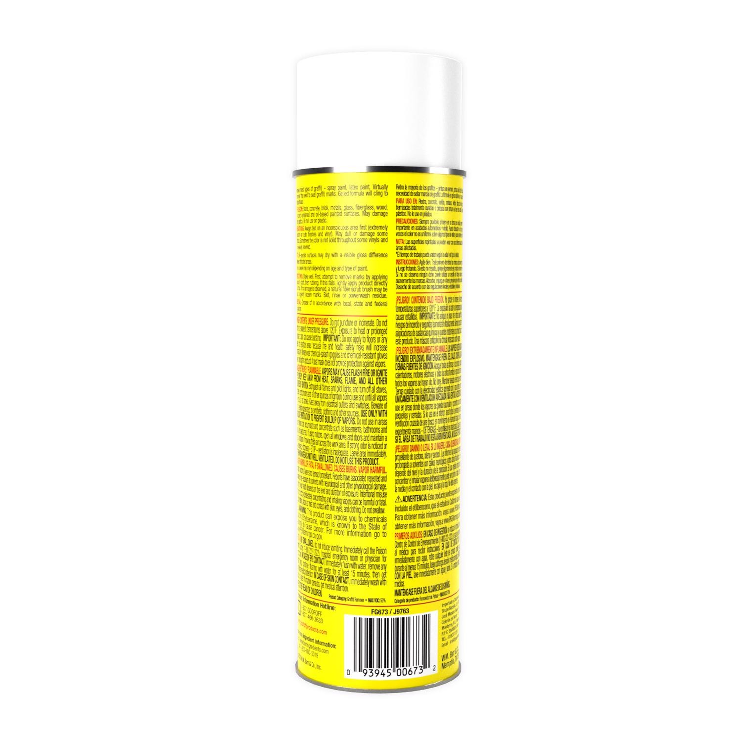 Goof Off FG673 Clear Professional Strength Graffiti Remover 16 oz. (Pack of 6)