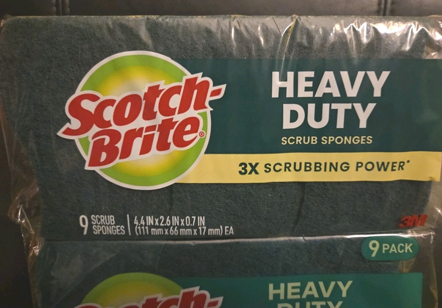27ct Scotch-Brite Heavy Duty Scrub Sponges Cleaning Pads (3pk Of 9ct Each) NEW