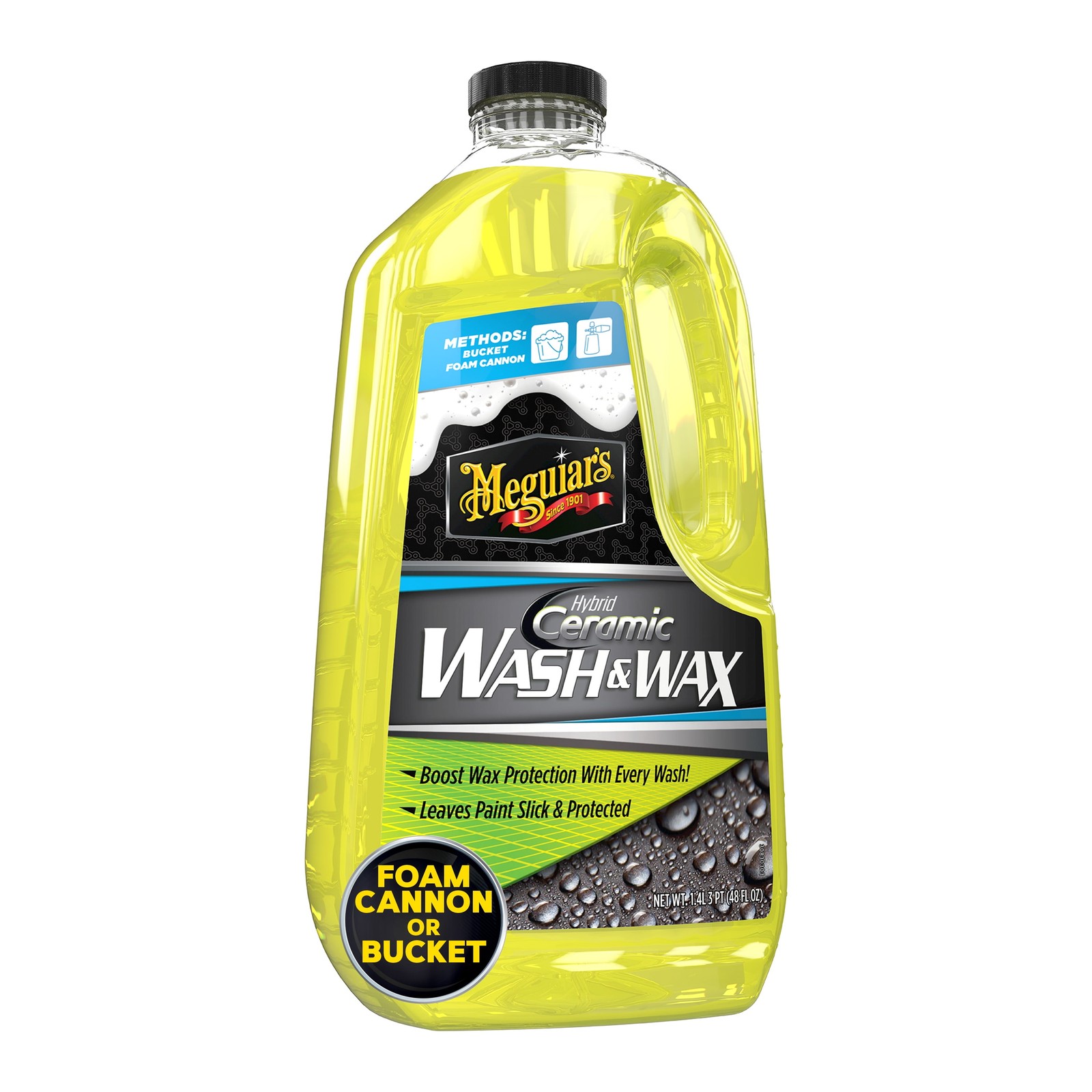 (2 pack) Meguiar’s Hybrid Ceramic Wash & Wax, G240748, 48 oz, Liquid
