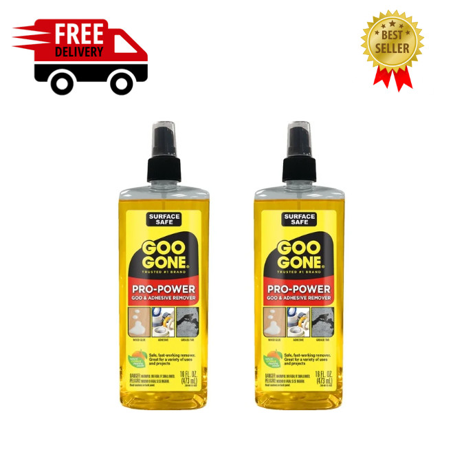 ( 2 PACK )Goo Gone Pro-Power Goo & Adhesive Remover Pump Spray, 16 Oz