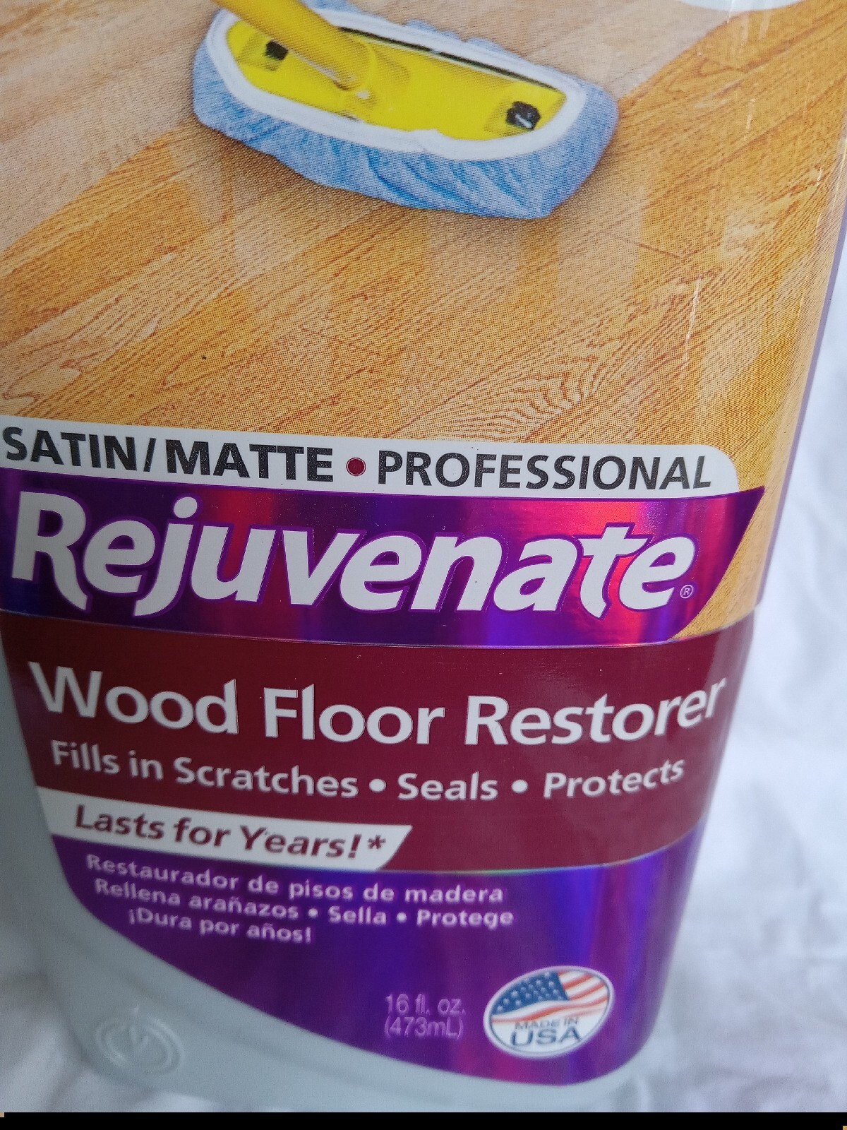 Rejuvenate Satin Matte wood floor professional restorer 16 oz. New, made in USA