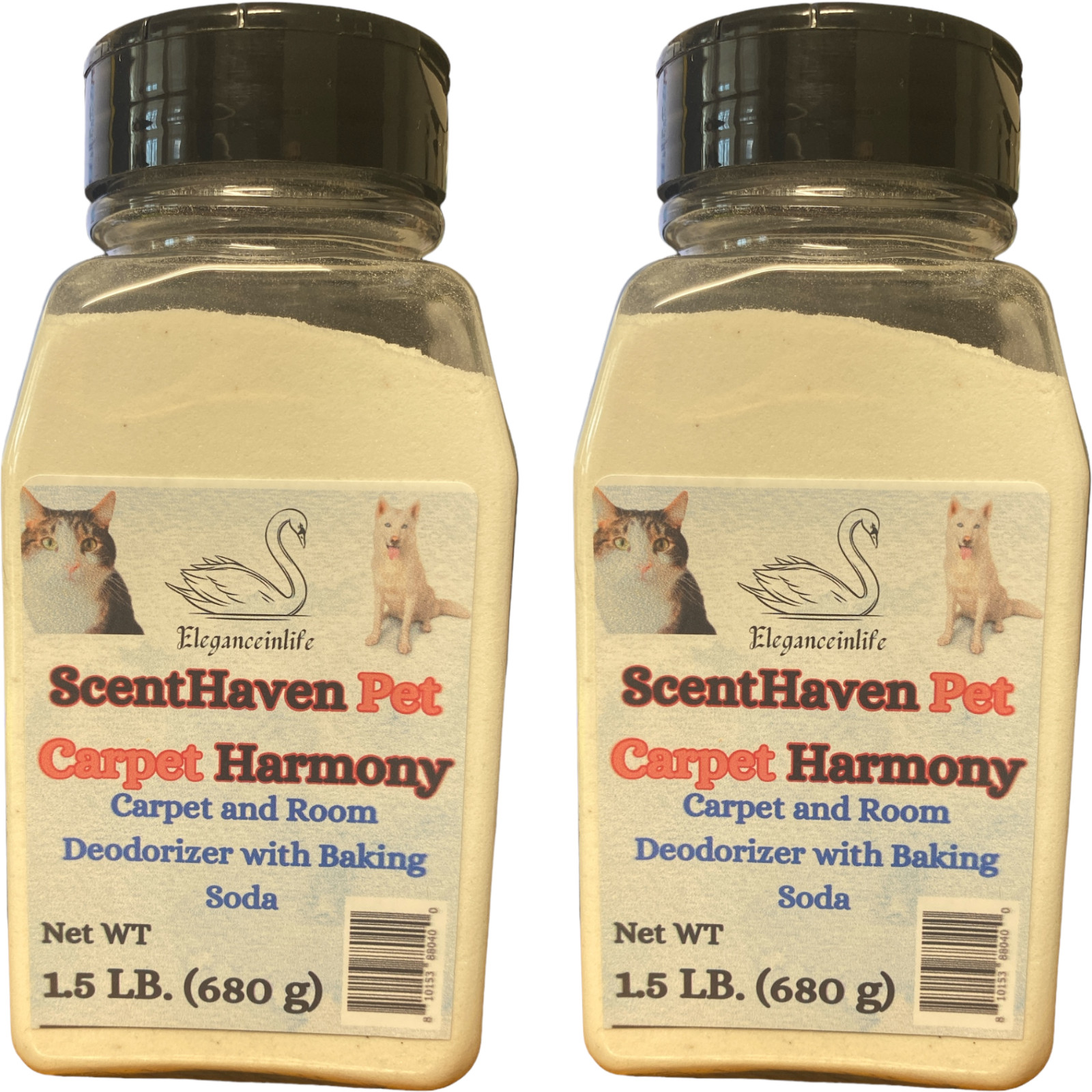 Eleganceinlife SentHaven Pet-Scented Carpet and Room Deodorizer 1.5 LB Each 2pk