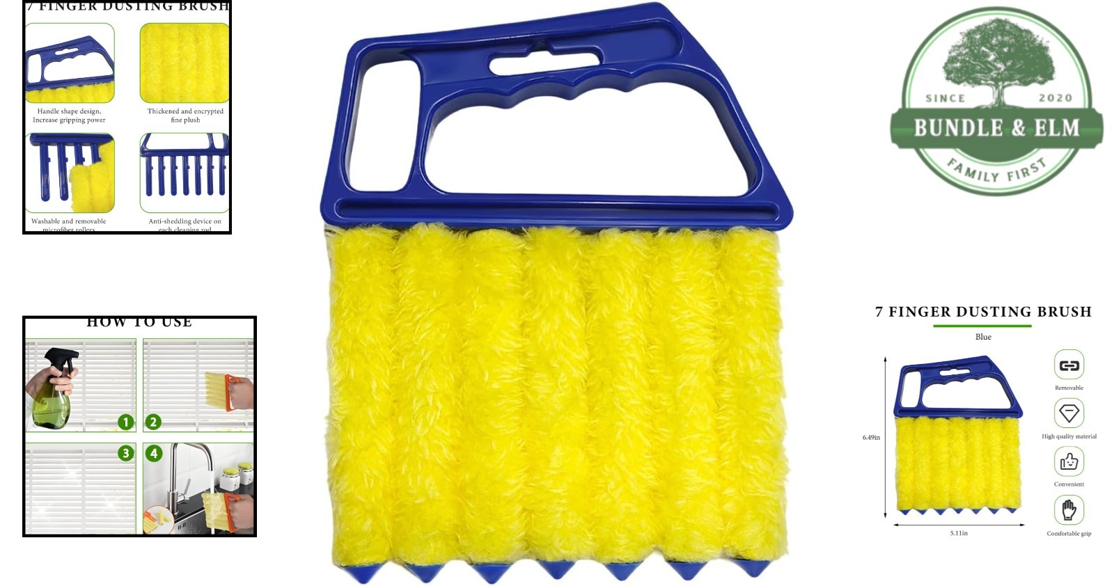 Window Cleaning Brush Tool with Ergonomic Handle for Easy Grip and Storage