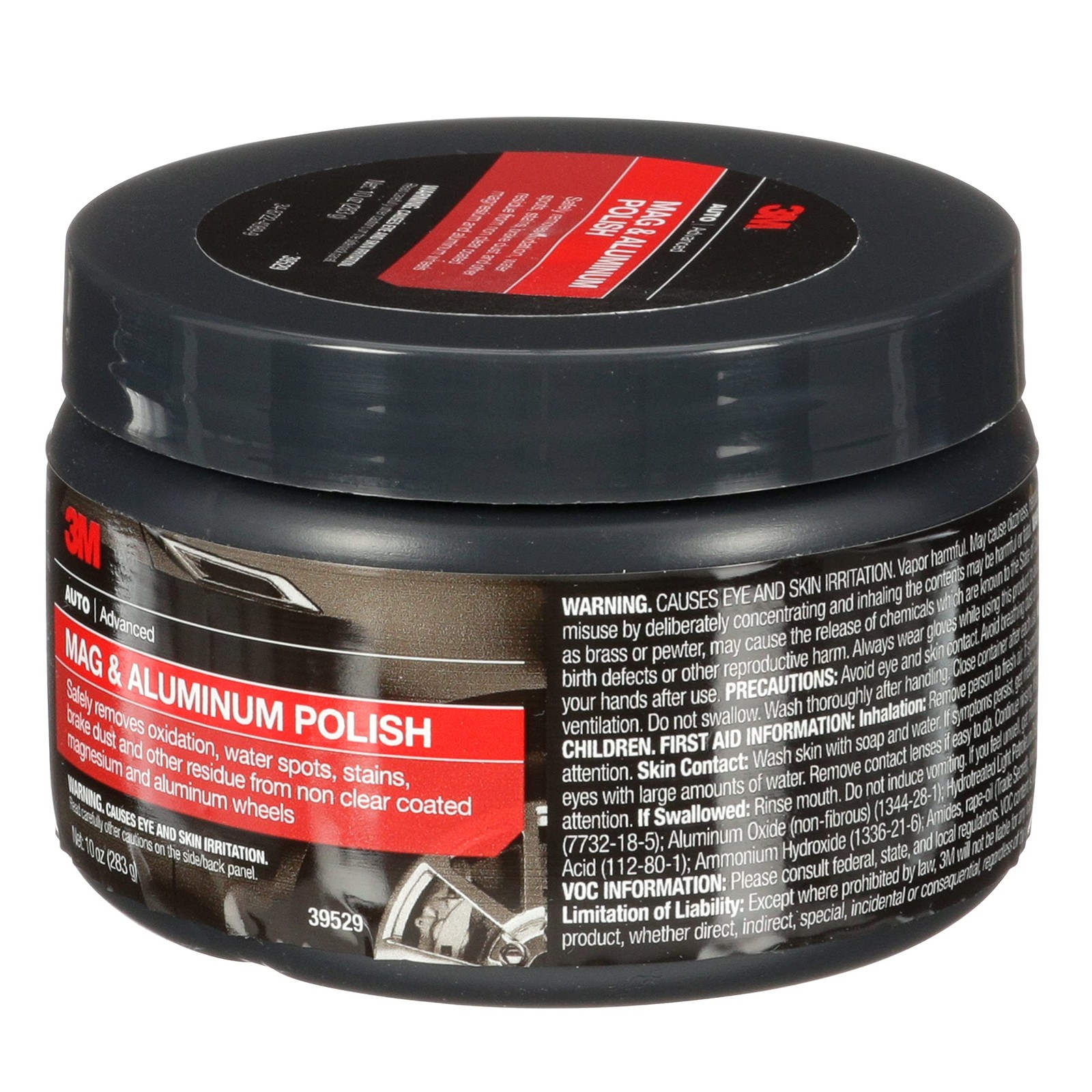 Aluminum Mag Wheel Polish Paste 10 oz White HeavyDuty for Auto Wheels