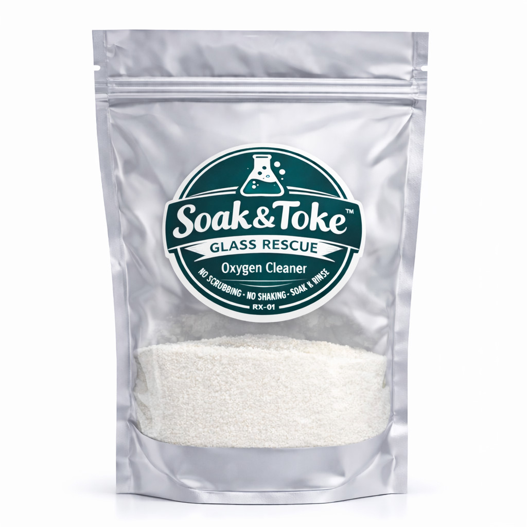 Soak & Toke Glass Rescue Oxygen Bong Cleaner – Dissolves Resin – Soak & Rinse