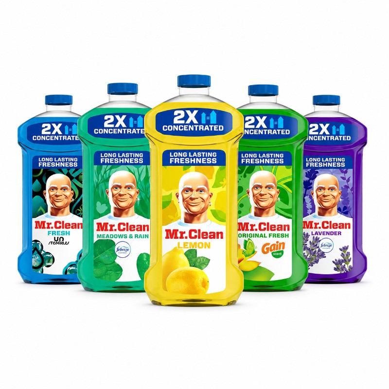 6x Mr. Clean Multi Surface Cleaner Febreze Watermelon Household Scent Liquid 23o
