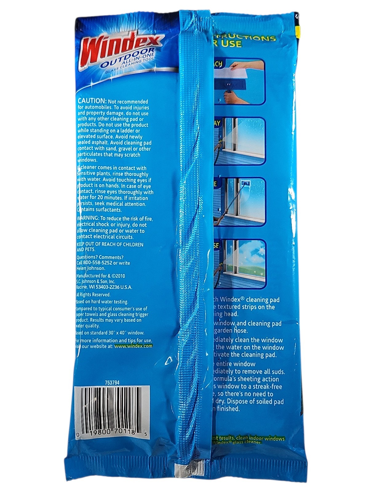 Windex Outdoor Refill Cleaning Pad Windows 1 Pk 2 Pads Discontinued NOS New