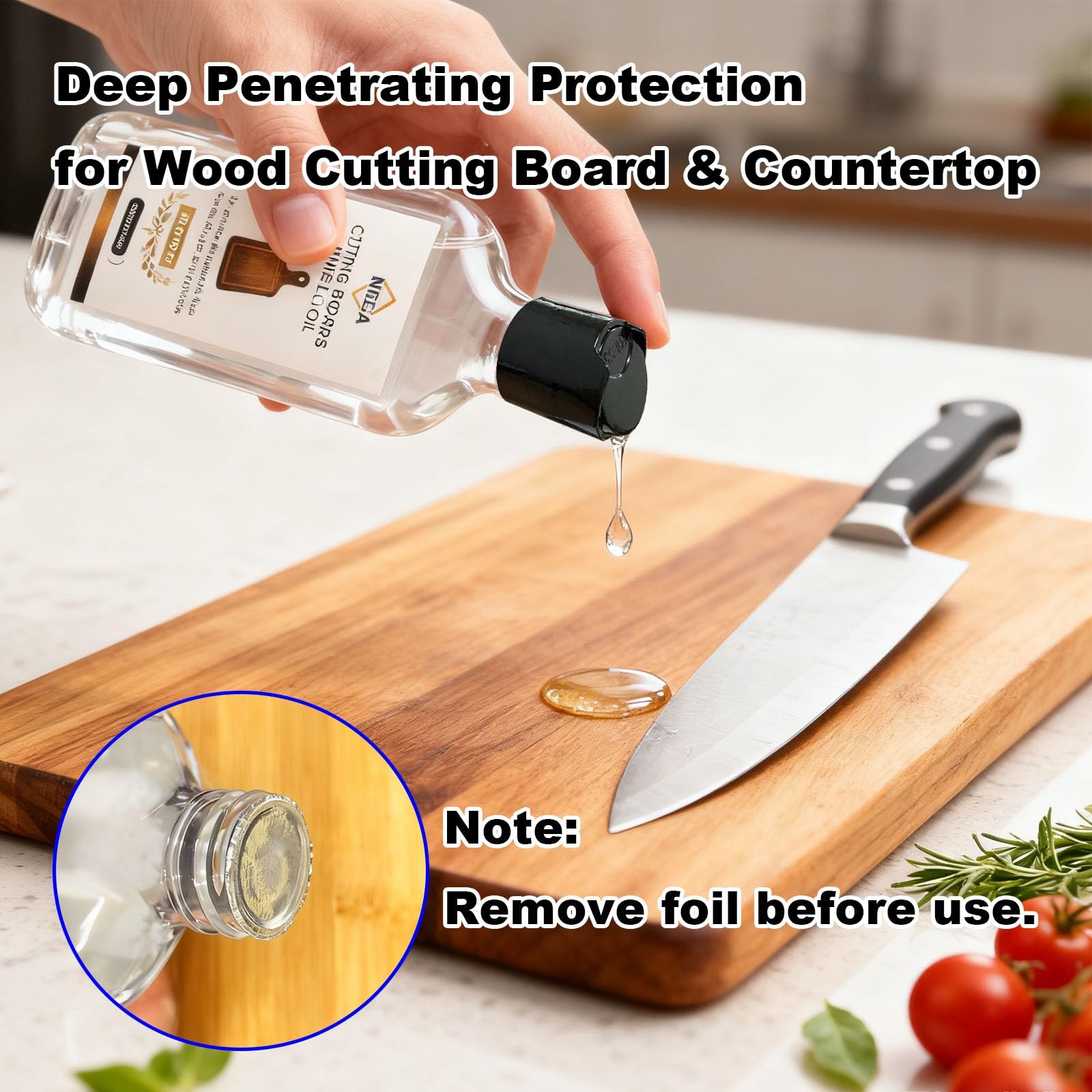 Mineral Oil 8.5oz/250ml Food Grade Conditioner for Wood Cutting Board, Count…