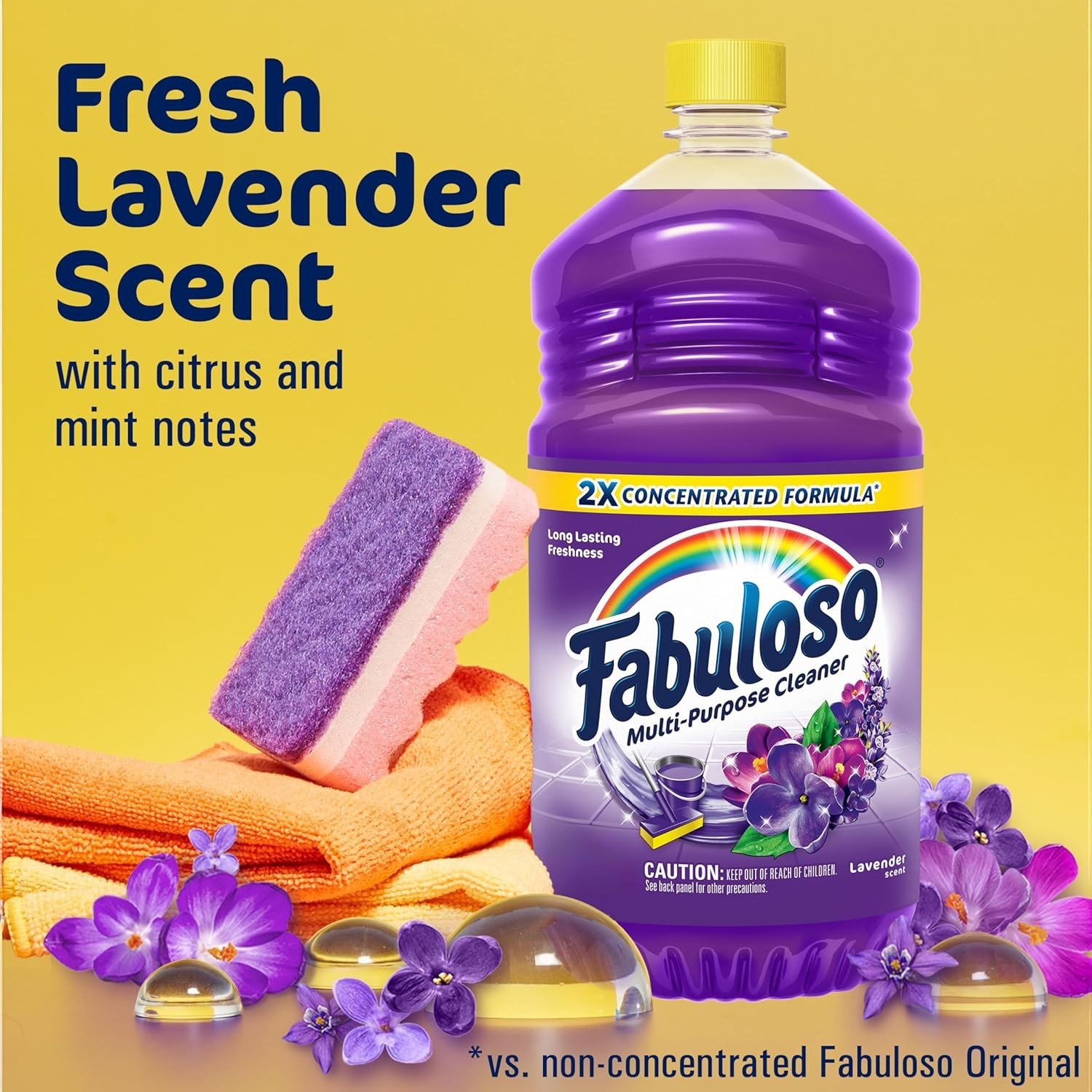 Multi-Purpose Cleaner & Floor Cleaner, 2X Concentrated, Lavender Scent, 56 fl…