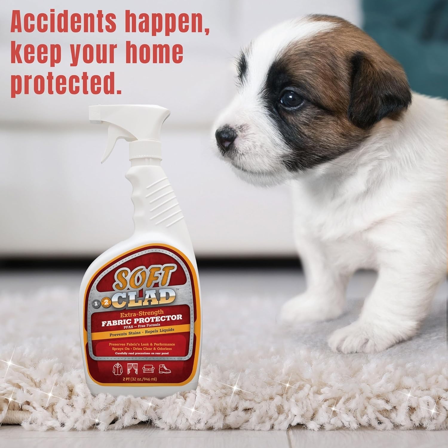 SoftClad 32oz Fabric Protector Spray – Extra Strength Stain Guard & Repellent