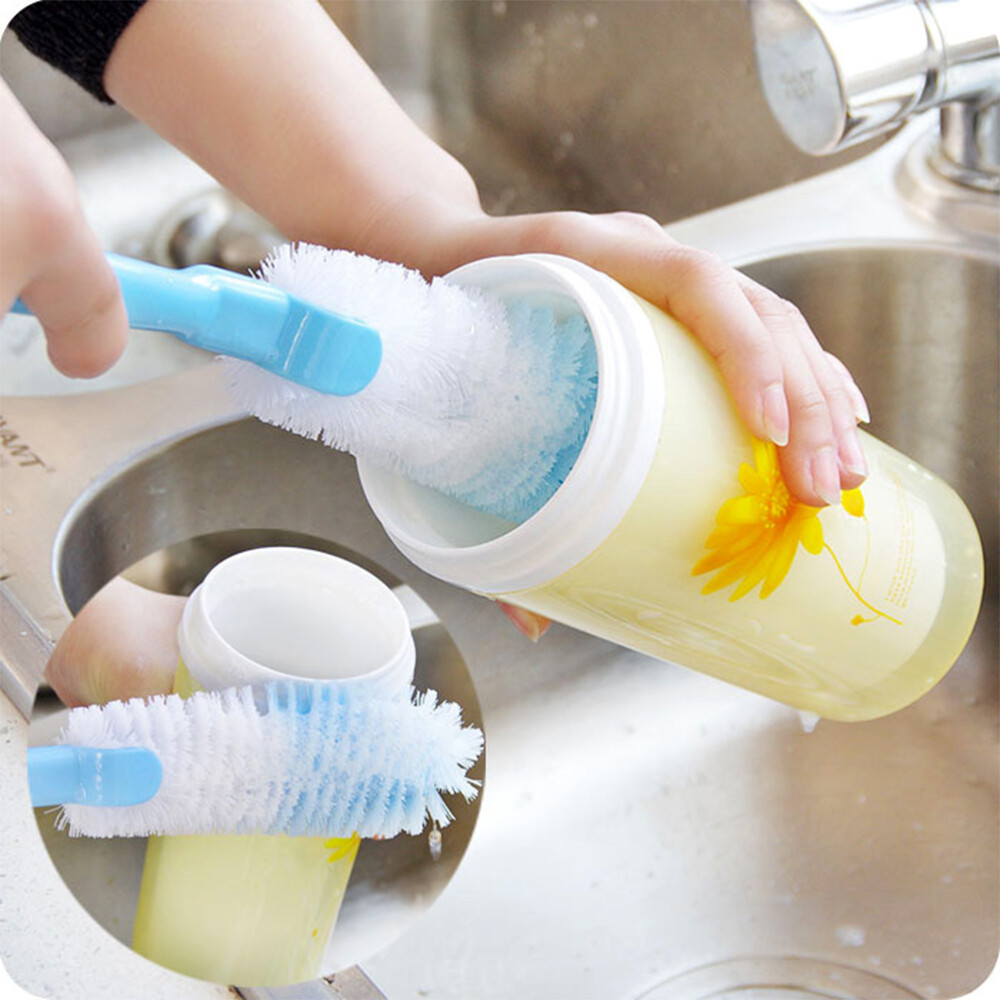 30 .5CM Long Handle Brush Cup Washing Bottle Cleaning Brushes for Bottles