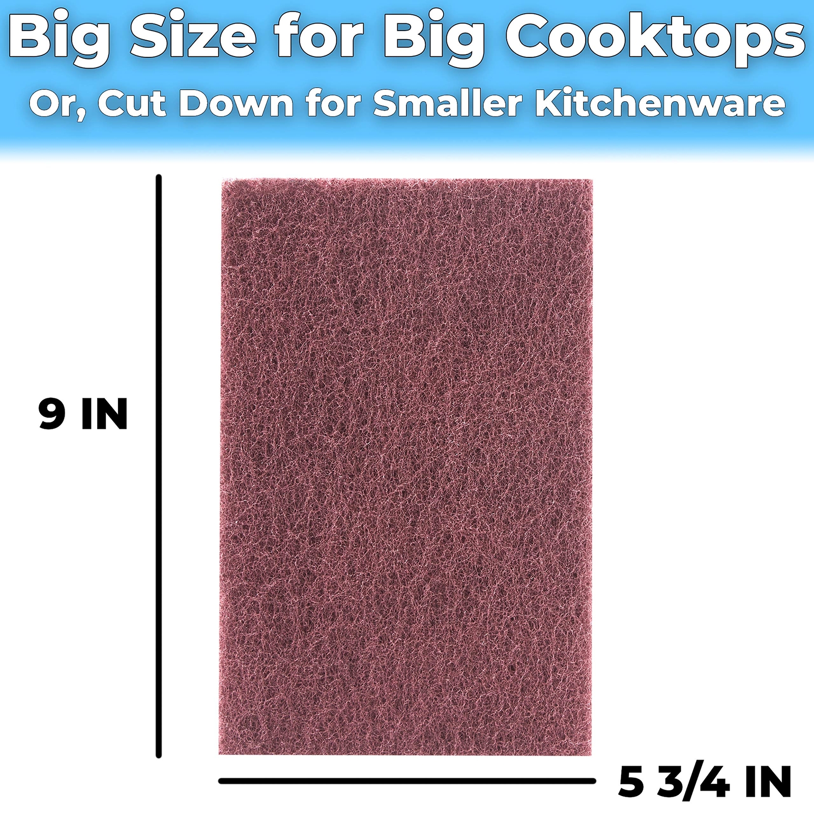 Heavy Duty Xl Red Scouring Pads. 6×9 In 5 Pack Of Scrubber Tools For Cleaning St