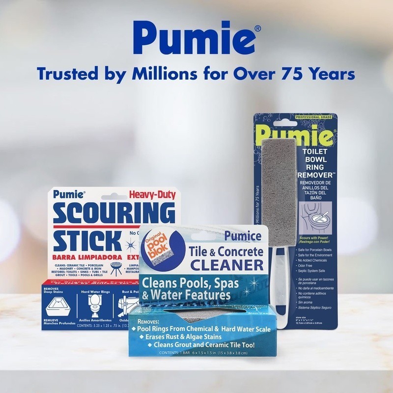 Pumice Tile Concrete Cleaner Bar Non Toxic Stain Remover Pools Algae Rust New